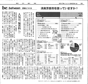 資料　朝日新聞2017年9月30日付　消臭芳香剤を使っていますか？